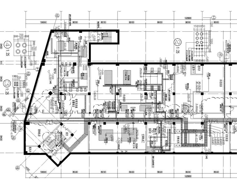 [江苏]某奥体中心体育馆强电施工图纸-体育馆电力平面图