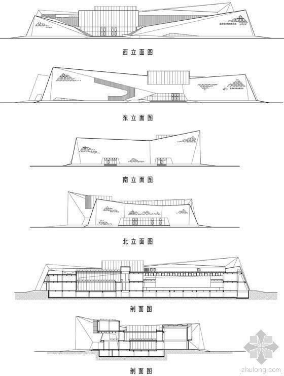 宜昌规划展览馆立面和剖面图-宜昌规划展览馆第27张图片