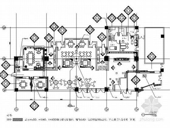 东南亚餐饮空间设计资料下载-[深圳]东南亚餐厅室内装修施工图(含实景)