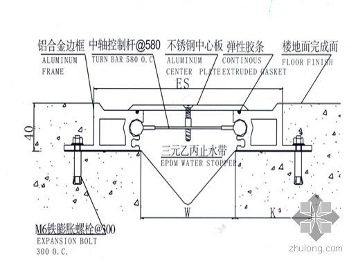 地面墙变形缝资料下载-变形缝构造图