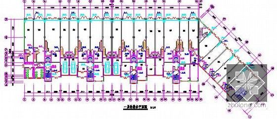 [新疆]2015年住宅区消防工程预算书(附图纸广联达软件应用)-一层给排水平面图