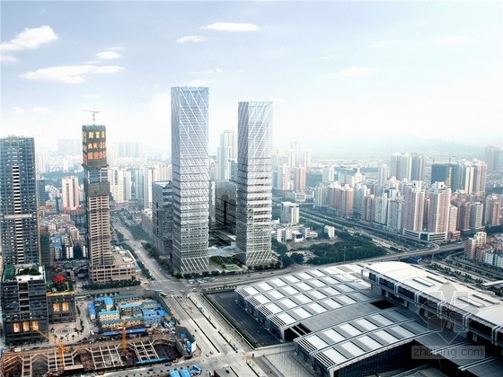 深圳现代风格立面研究资料下载-[深圳]现代风格超高层城市综合体设计方案文本（知名事务所）