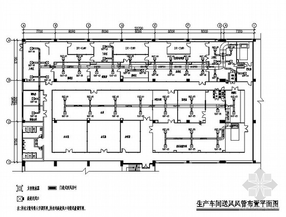 工厂平面规划资料下载-惠州某工厂洁净空调平面图