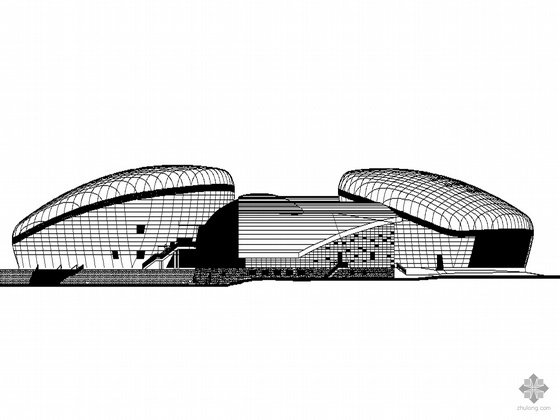 现代游泳馆设计资料下载-[山东]某现代二层游泳馆建筑施工套图