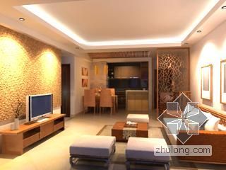 东南亚风格客厅3d模型资料下载-东南亚风格客厅