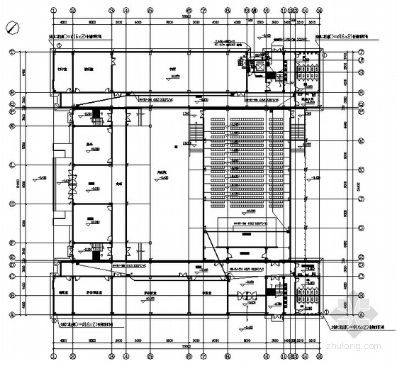 深圳图书馆CAD资料下载-某中学图书馆的电气图纸
