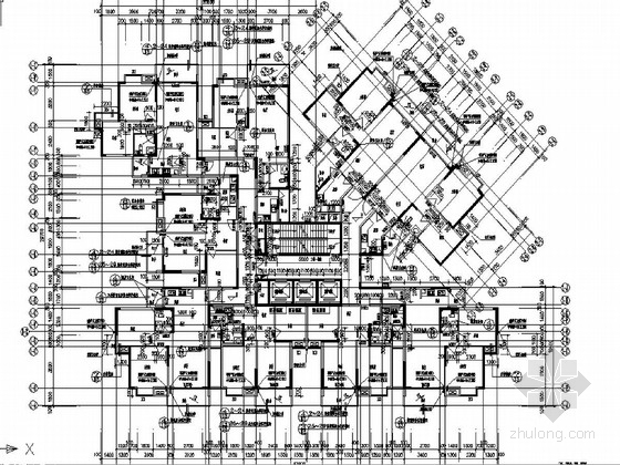 重庆江津某小区全套竣工图-楼层平面图