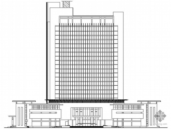三层办公室天正施工图资料下载-某二十三层综合大厦建筑施工图