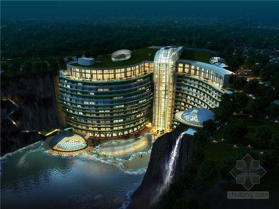 迪拜水下酒店资料下载-[上海]五星级“深坑酒店”建筑设计及施工过程解密