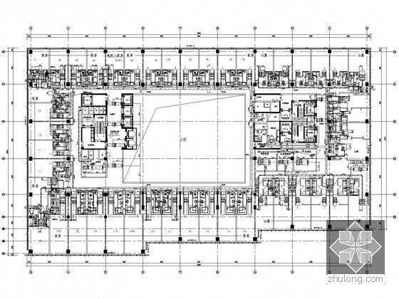 [成都]酒店办公大厦暖通空调施工图纸131张（15万平米）-风管平面