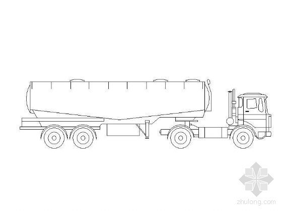 货车cad图块资料下载-油罐车立面图块