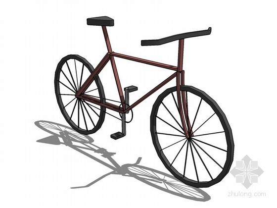 重庆自行车车道施工资料下载-自行车SketchUp模型下载