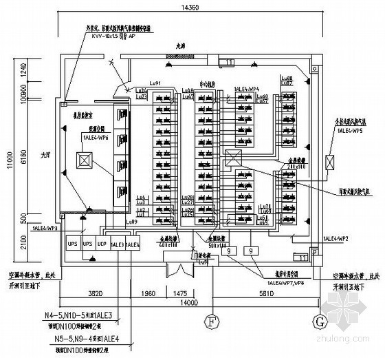 机房工程图纸资料下载-中心机房工程电气施工图纸