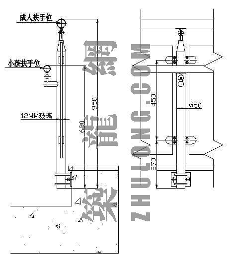 不锈钢扶手护栏资料下载-不锈钢点式栏杆扶手3