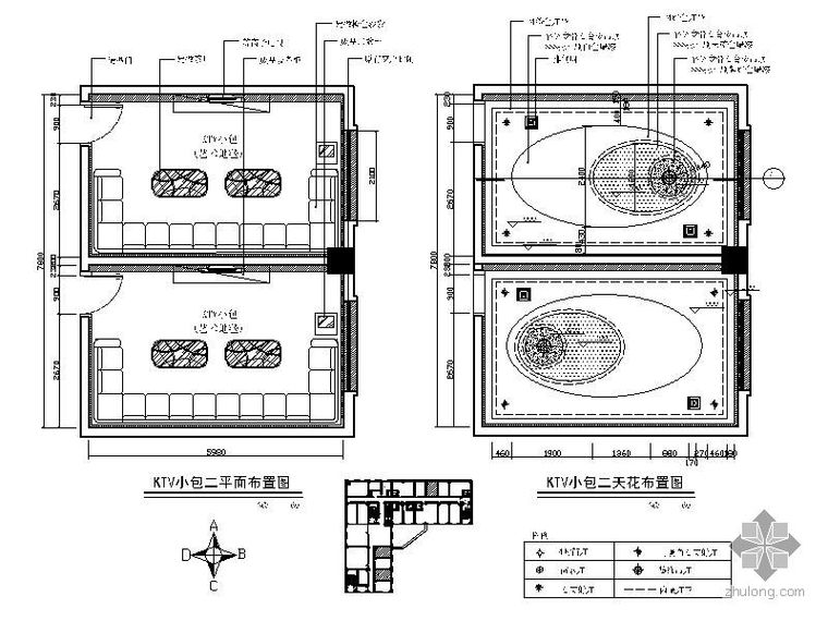 餐厅小包厢室内效果图资料下载-KTV小包厢详图