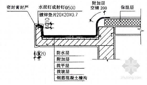 改性沥青卷材施工方法资料下载-屋面板岩SBS改性沥青卷材防水层热熔法施工工艺标准（丰富节点图） 