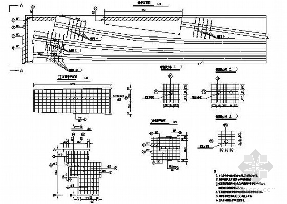 [黑龙江]预应力连续箱梁桥施工图65张附计算书（肋板台 花瓶墩）-连续箱梁锚槽钢筋构造图 