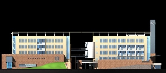 现代风格多层学校资料下载-[杭州]多层现代风格学校规划及单体方案（含效果图及模型图）