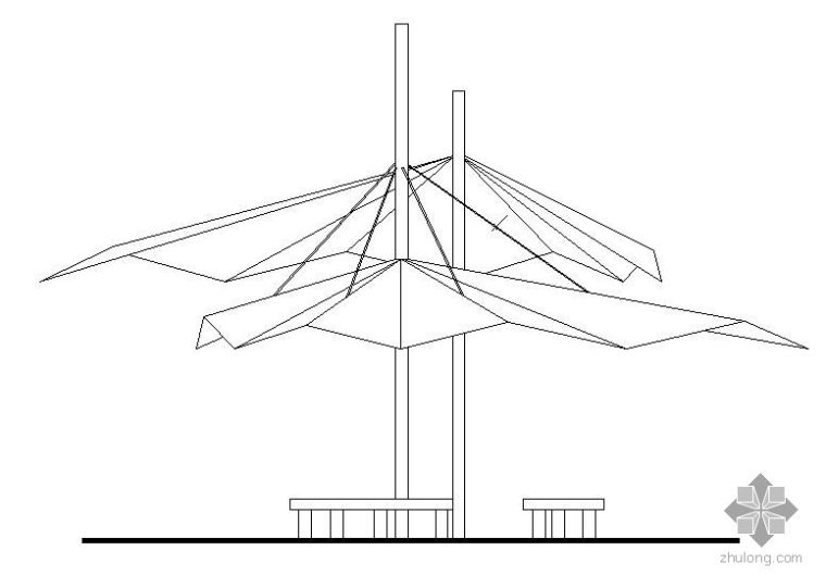 悬挂膜结构资料下载-膜结构亭施工详图