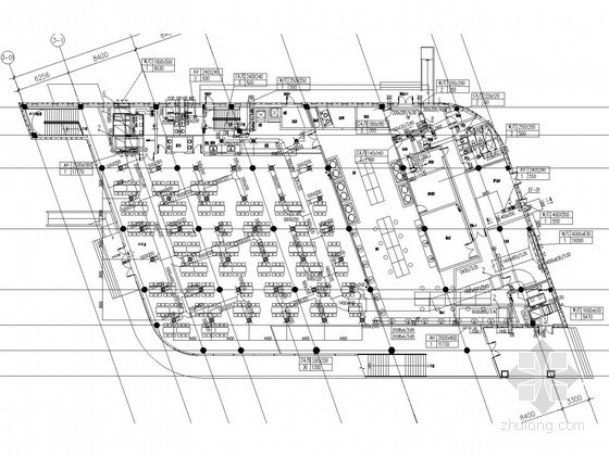 大型餐厅电气系统设计资料下载-[上海]多层餐厅空调通风及防排烟系统设计施工图（人防设计）