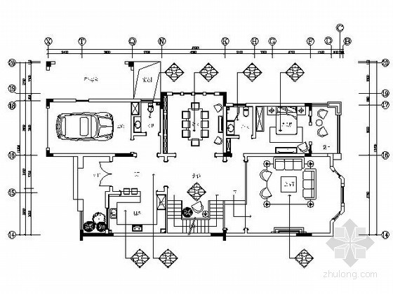 一层英伦风格资料下载-英伦风格双拼别墅样板房施工图（含效果）