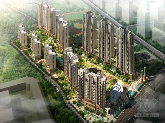 武汉住宅区景观案例资料下载-[武汉]某住宅区规划及单体设计方案文本