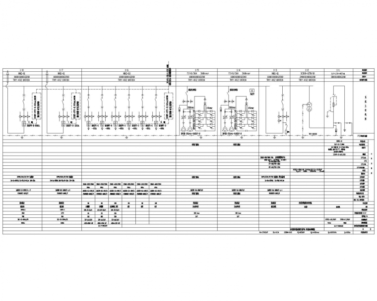 [山东]汽车厂房冲压车间电气全套施工图（含变电所）-变电所系统图