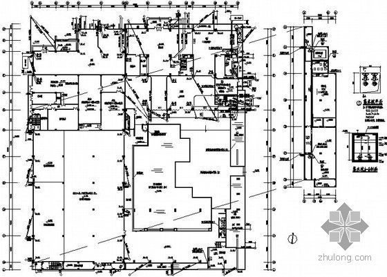 [广东]某羽毛球会所酒店给排水消防施工图-首层排水平面图