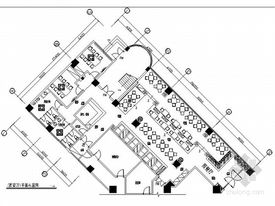 CAD顶棚设计资料下载-[原创]天津时尚别致西餐厅设计CAD施工图