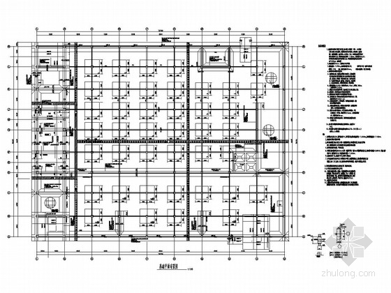 三层管理用房施工专项方案资料下载-[山西]三层广场管理用房及车库结构施工图
