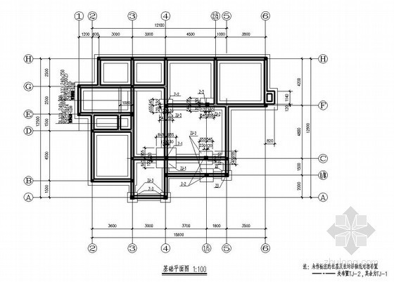 四坡屋顶别墅资料下载-某3层砖混坡屋顶个人别墅建筑结构设计图