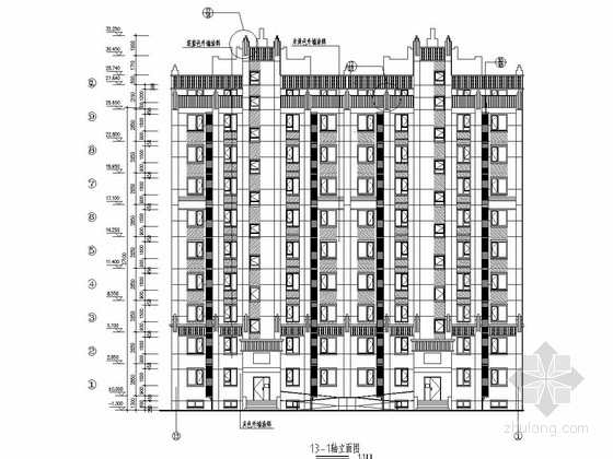 3000平结构建筑图资料下载-[辽宁]4050平九层框剪结构住宅楼结构施工图（含建筑图）