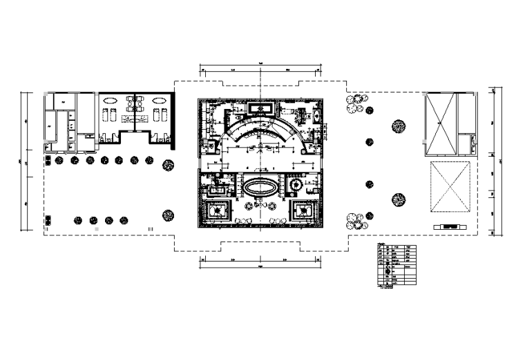 [浙江]九龙国际大饭店会所空间设计施工图（附效果图）-灯具布置图