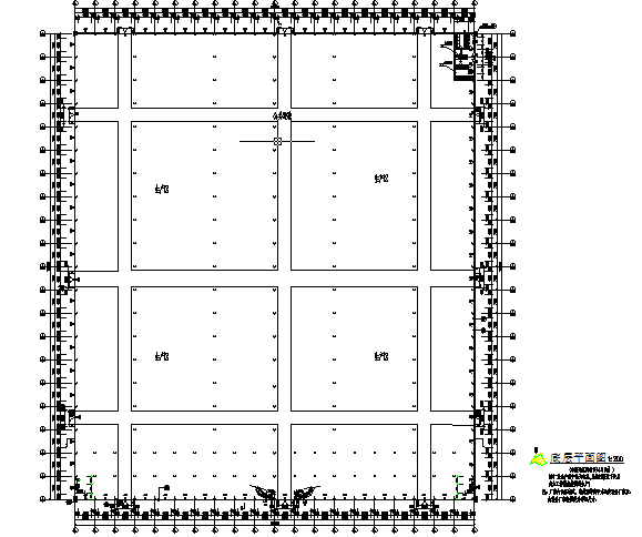 三层钢结构售楼处施工图纸资料下载-鹏康电机有限公司钢结构厂房施工图（CAD，7张）