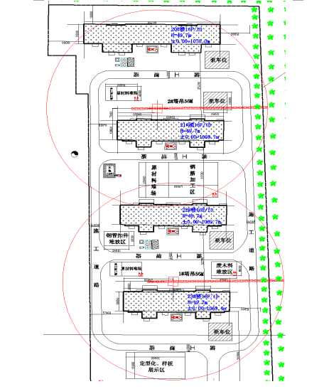 群塔作业防碰撞施工资料下载-中天建设泽信青城一期群塔专项施工方案