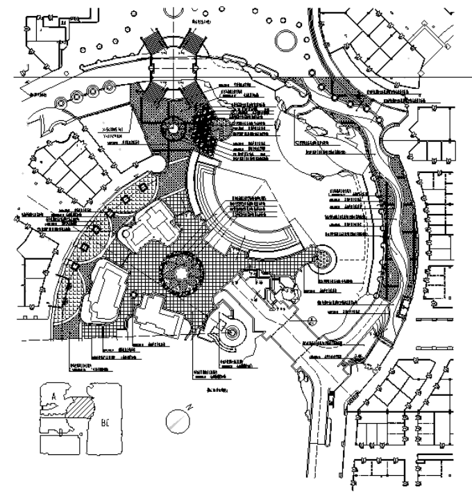 公园景观施工结构资料下载-[广东]北美风格大型主题购物公园景观设计全套施工图（附部分方案文本）