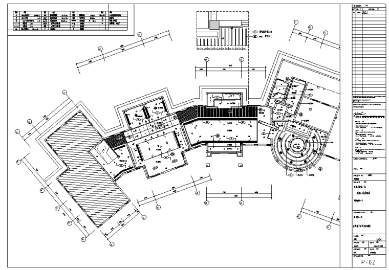 武汉蔚蓝海岸会所室内设计施工图纸-地下层天花布置图