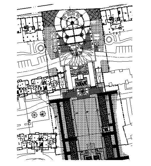 广州环球都会广场平面图资料下载-广场灯具布置平面图