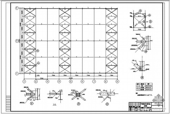 某2×21米跨钢结构厂房建筑结构设计图- 