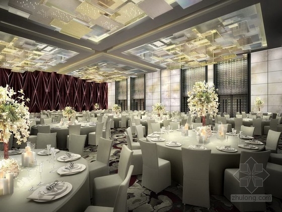 三星级酒店智能化设计资料下载-[北京]现代高档三星级酒店设计方案图
