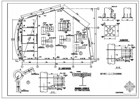 钢框架展厅资料下载-某钢框架汽车展厅结构设计图
