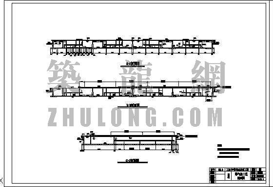 曝气池cad剖面图图资料下载-曝气池工艺图