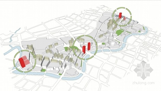 [上海]高端城市景观设计方案-鸟瞰图 