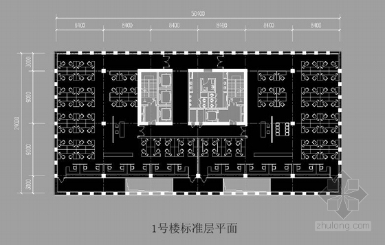 [深圳]高层金属网立面企业办公基地建筑设计方案文本-高层金属网立面企业办公基地建筑平面图