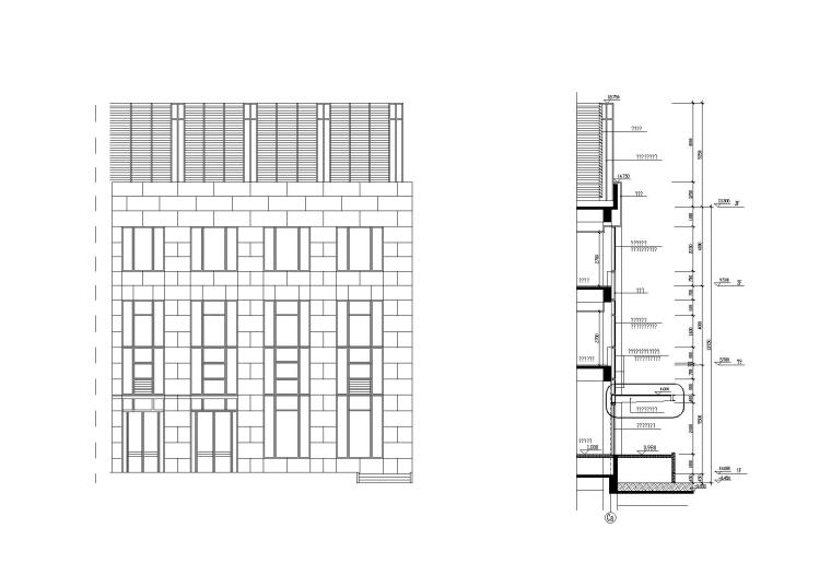 四川大学科学与艺术中心教学楼设计施工图-墙身大样二