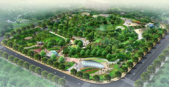 上海道路开放式绿地景观设计方案-2