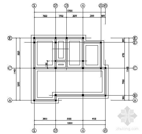 框架结构的住宅设计图纸资料下载-某二层框架结构设计图纸