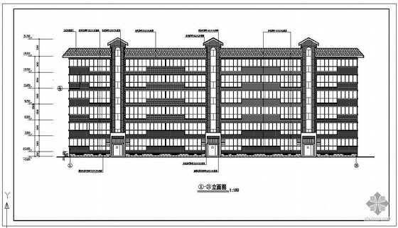11层江苏住宅建筑结构图资料下载-某七层砖混住宅建筑结构图