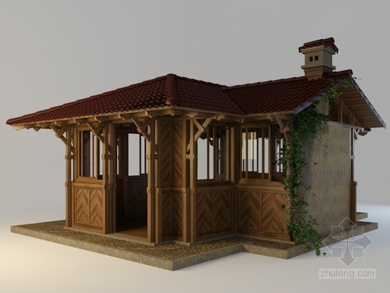 木屋3d模型资料下载-小木屋3d模型下载