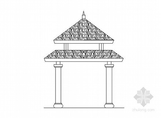 双层亭子su资料下载-双层四角亭施工做法